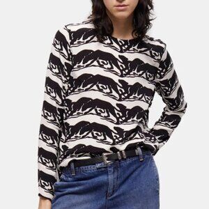 NWT | The Kooples | Panther Print Long Sleeve Blouse